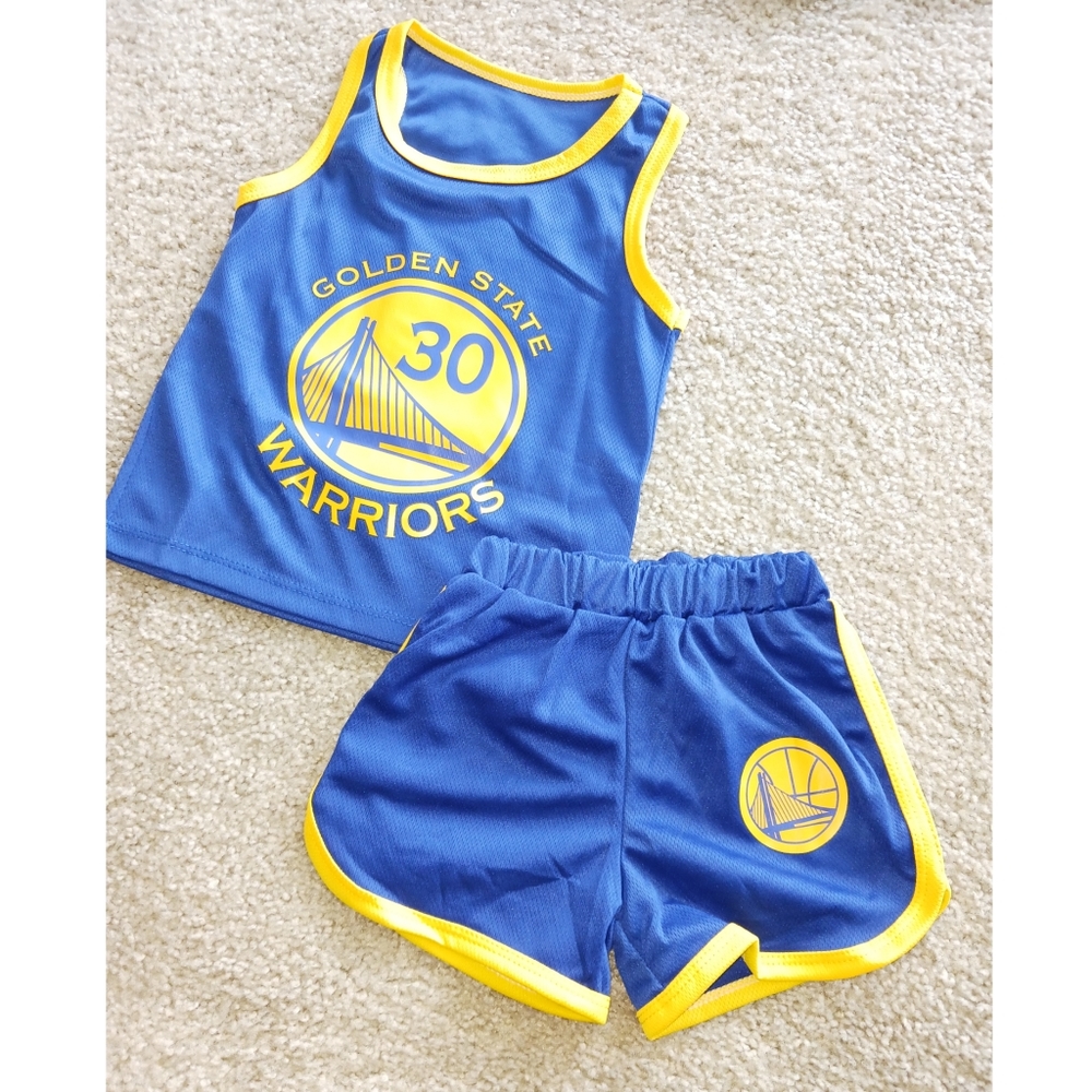 Children's Golden State Warriors 2 Piece Jersey Set Outfits